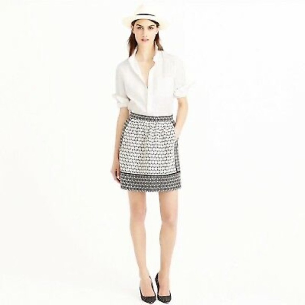 J. Crew Textured Block Print Skirt - Sz 2